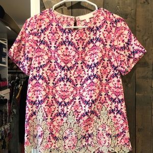 MM Couture Pink and Purple Blouse